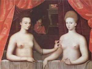 School of Fontainebleau Gabrielle d'Estrees and One of Her Sisters (mk05) China oil painting art